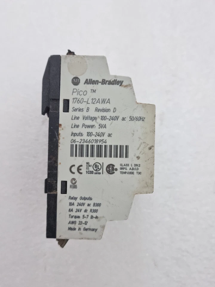ALLEN BRADLEY 1760-L12AWA PICO CONTROLLER FOR PARTS (MADE IN GERMANY) 1760L12AWA